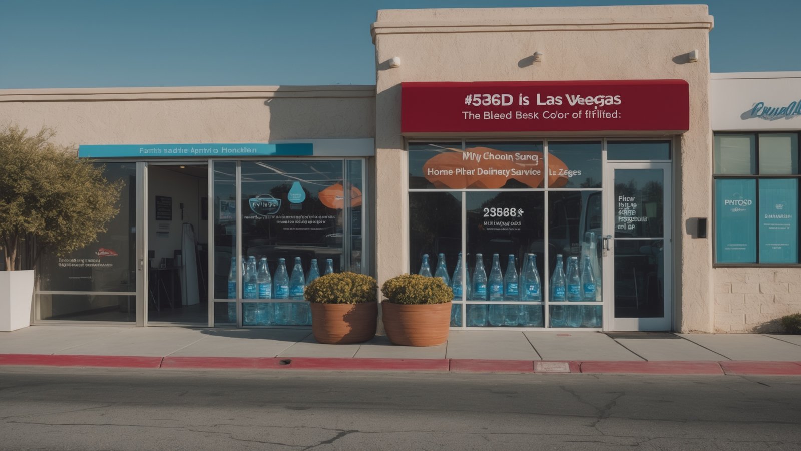 home water delivery setup with multiple bottle sizes