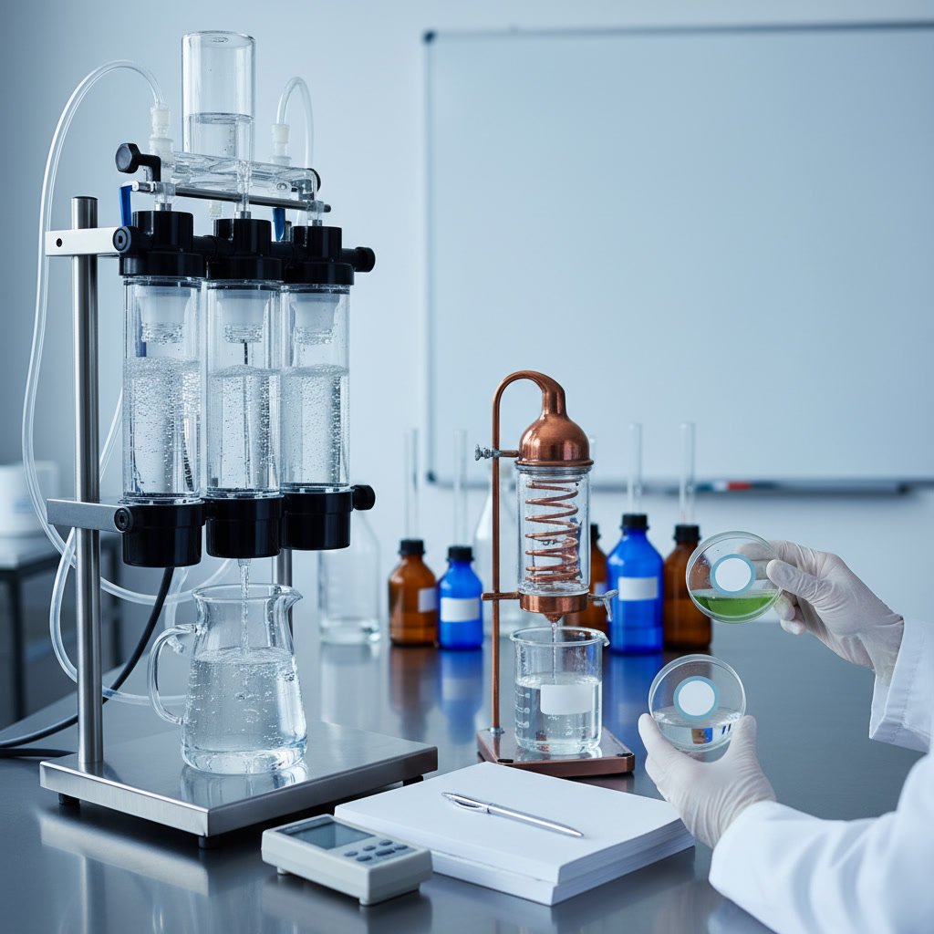 Clean purified water being poured into a glass showing clarity