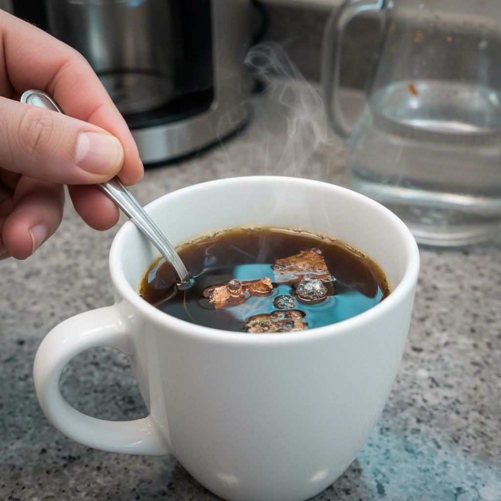 office coffee maker with metallic tasting water affecting brew quality